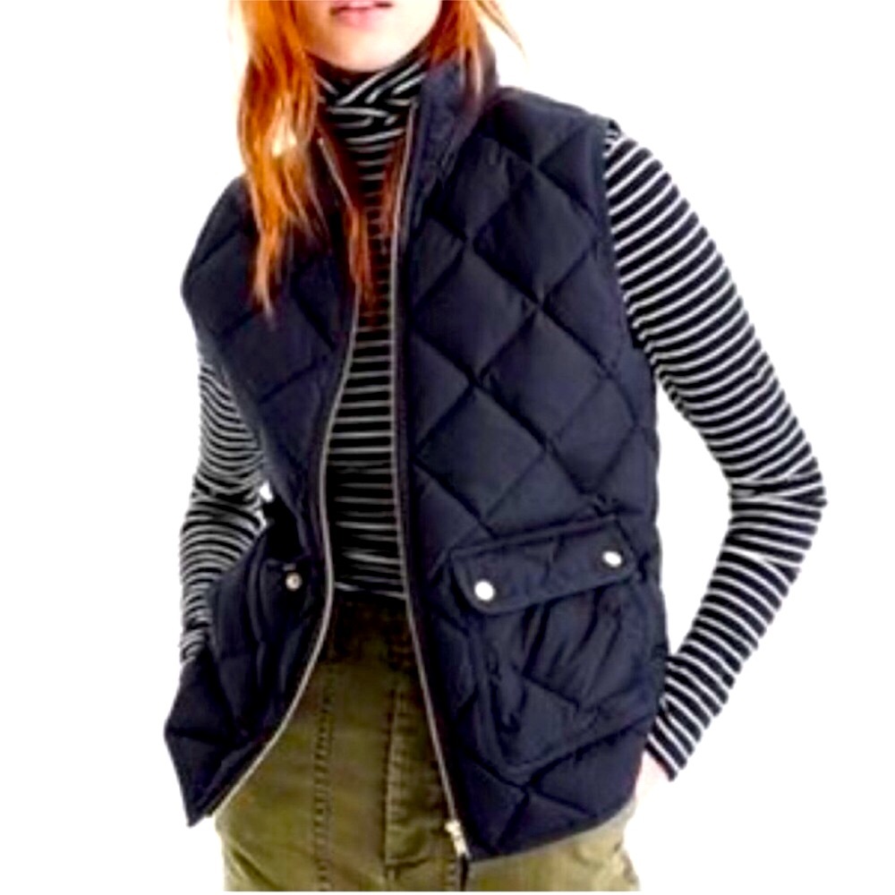 J. Crew Navy Quilted Vest Size XS